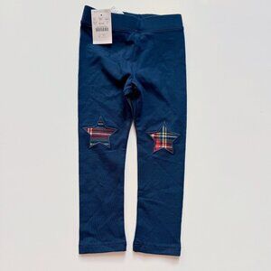 NWT Crewcuts girl star knees leggings 2T